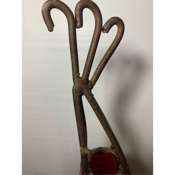 Vintage Stand / Hang Bended Flared 3 Hooks Lampshade - Picture 2 of 10